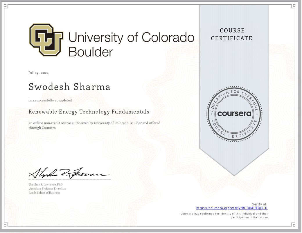 Renewable Energy Technology Fundamentals