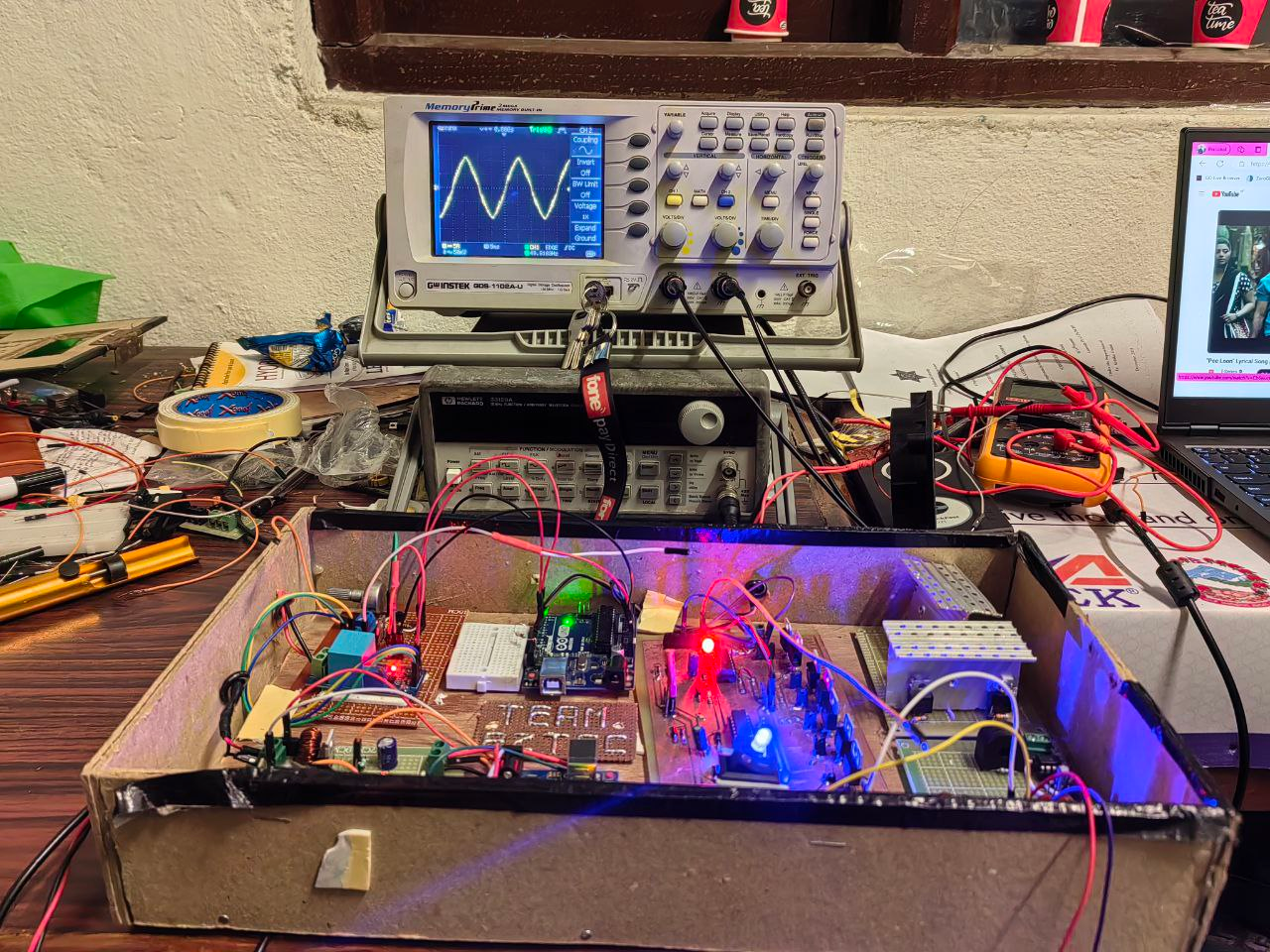 Late-night run of the thesis project before submission